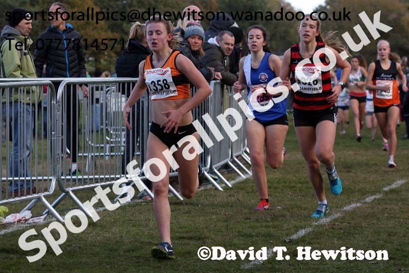 Womens under-17s, 2016 National Cross Cpuntry Relays, Berry Hill Park, Mansfield. Photo: David T. Hewitson/Sports for All Pics